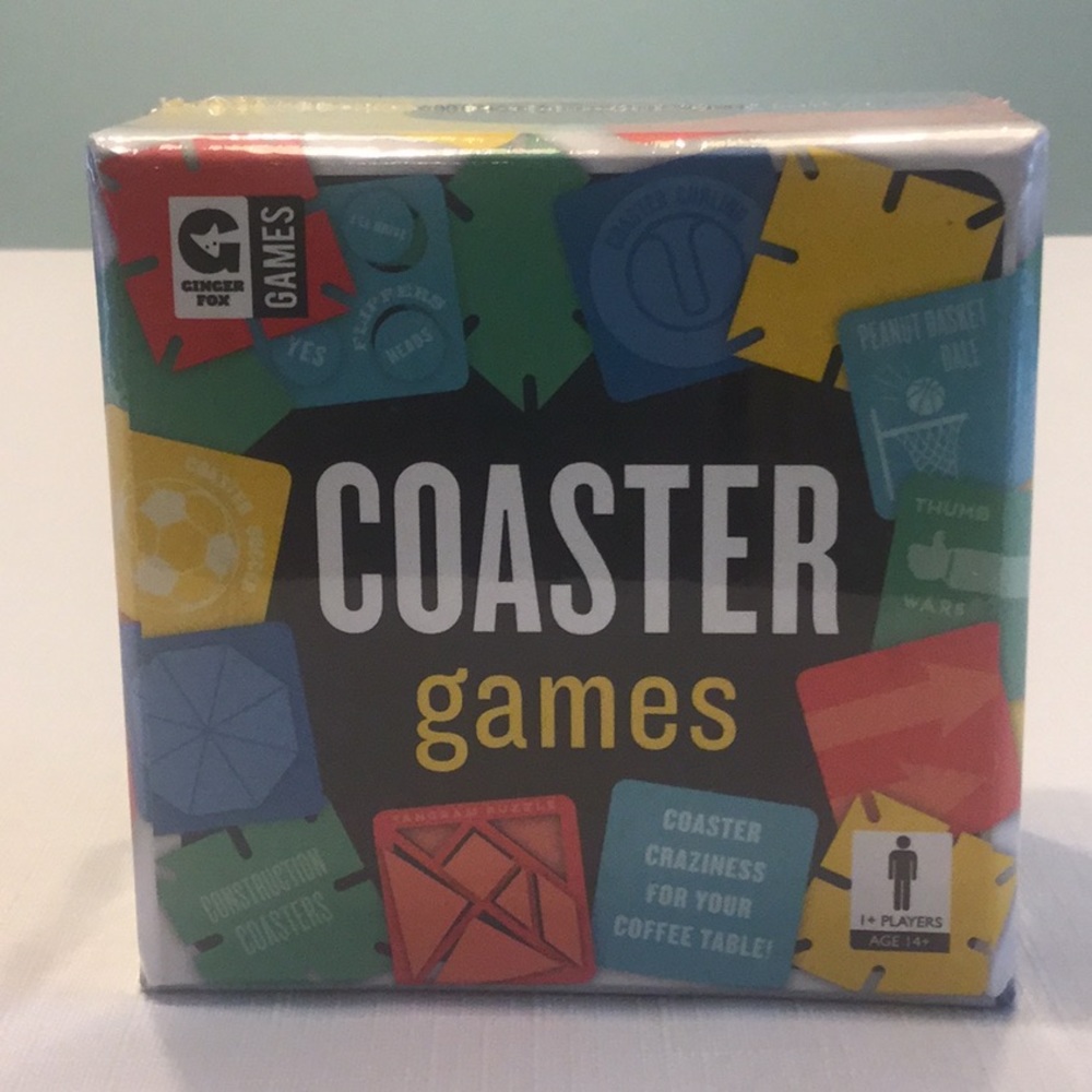 Coaster Games 25 Double-Sided, wipe clean coasters